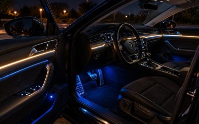 Cum combini două culori de lumini ambientale auto fără să încarci vizual interiorul